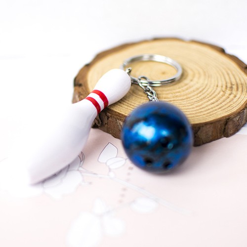 4 Pcs Bowling Keychain Miss Man Mini Keyring Hanging Ornament Decorative - Picture 9 of 11