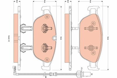 GDB1883 TRW Brake Pad Set, Disc Brake for Audi, Audi (FAW)