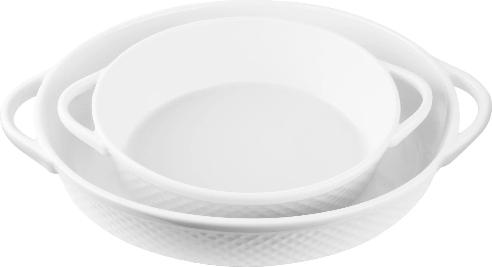 Le Regalo 2 Piece Stoneware Oval Baker with Honeycomb Design