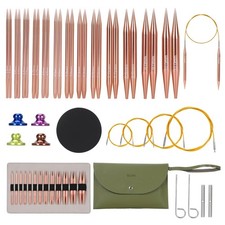 Interchangeable Circular Knitting Needles Set - 13 Pairs 3mm-10mm with 4 Fl...