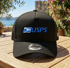 USPS Logo Trucker Hat Embroidered Mesh Adjustable Postal Cap USPS Logo Trucker Hat Embroidered Mesh Adjustable Postal Cap