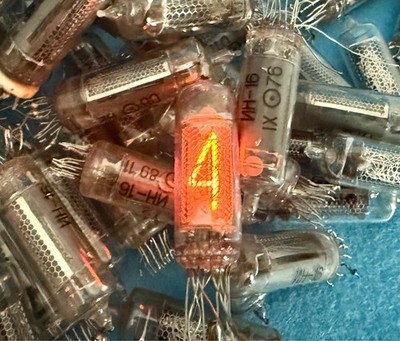 80x IN-16 IN16 ИН-16 ИН16 NIXIE TUBES USED TESTED 100% WORKING