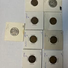 9 Coins Mixed Standing Liberty Quarter No Date, Buffalo Nickel No Date  7 Wheats