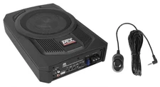 MTX TN8MS 8" 200w Slim Under-Seat Active Powered Car/Truck Subwoofer Sub+Remote