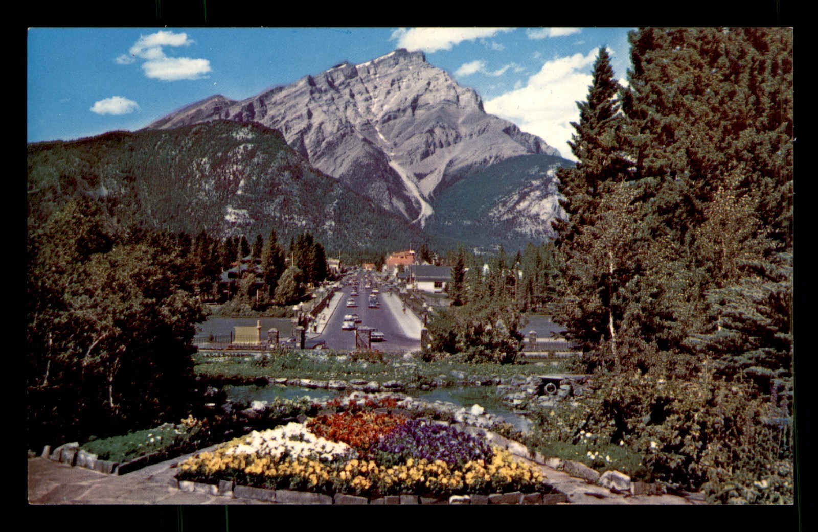 Cascade Mountain Banff Rock Gardens National Park Canadian Rockies Unp Postcard