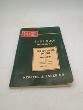 1947 K&E Slide Rule Manual No. 4081 Log Duplex Vector Keuffel & Esser Bo...