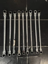 Lot Of 9 PLATINUM TECH Ratcheting Wrench, 13mm x 15mm & 12mmX14mm