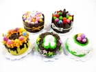 Miniature 5 Easter Cake 1:12 Dollhouse Tiny Food Cake Bakery Charms Supply 16920