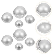  8 Sets Bath Bomb Molds - Multi-Use Various Size Bath Salt Ball Mold Kit - Metal