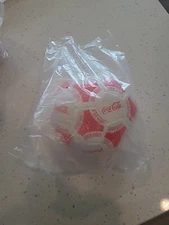 Rare 1992 Coke Coca-Cola Mini Soft Soccer Ball Red/White