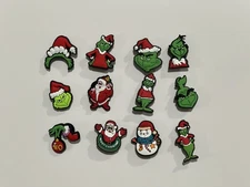 12pcs Grinch Clog Charms