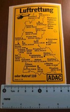 ADAC Luftrettung Aufkleber * Täglich bis Sonnenuntergang * Stand 4 / 1978
