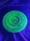 Vintage Green  Tiara Depression Glass Dessert Plate