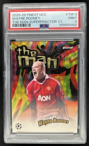 2025-26 Finest Club Competition Wayne Rooney The Man SuperFractor #1/1 PSA 9