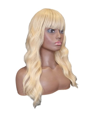 Wavy Blonde Wig With Fringe. Brianna. - Picture 4 of 8