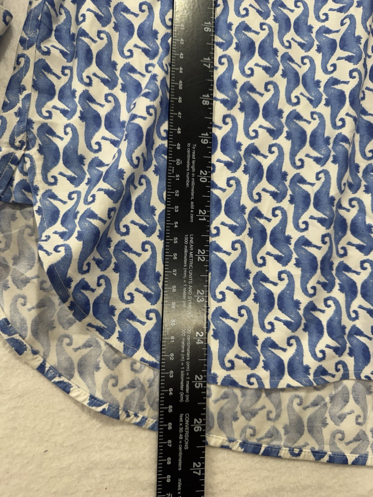 Chicos Cotton Large Button Down Nautical Stretch … - image 4