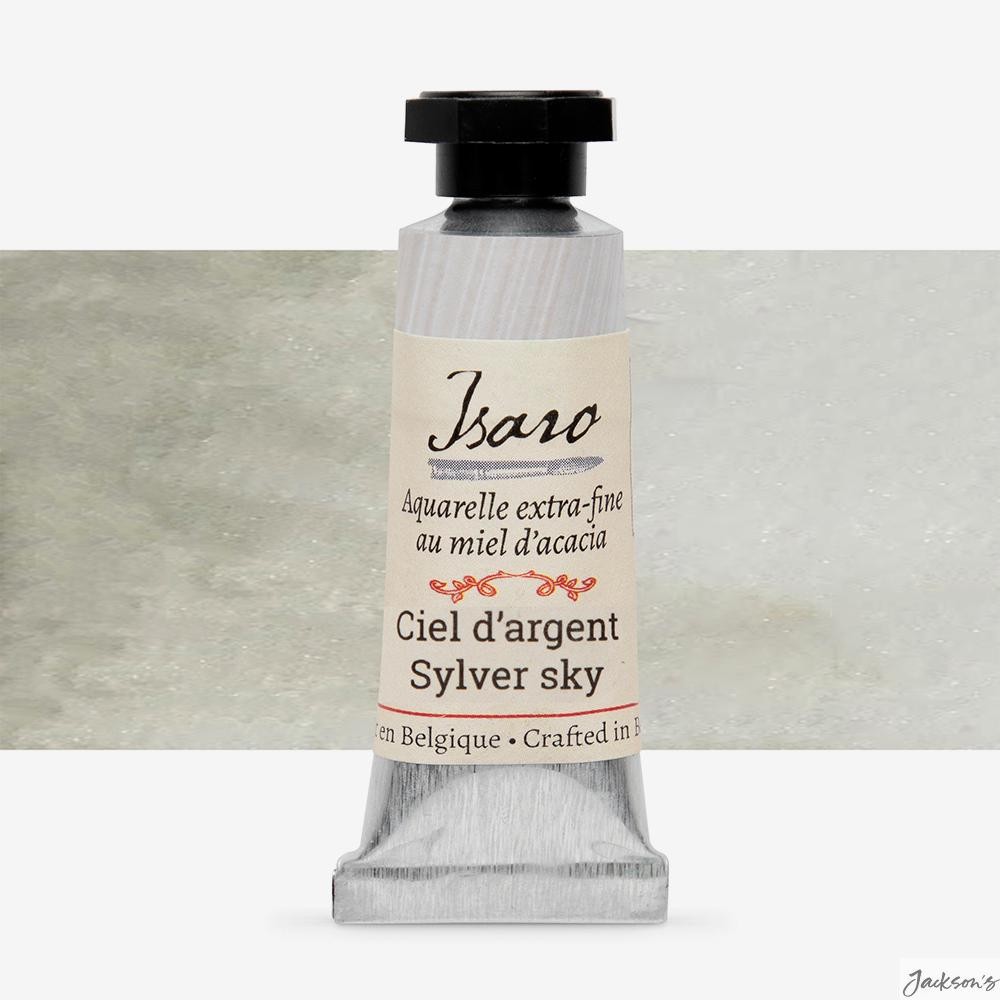 Isaro Watercolour Paint Tube PR101 Mica 7ml Silver Sky Artists Painting