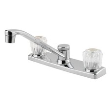 Pfirst Series Kitchen Faucet 2-Handle Chrome Acrylic Handles, G1351100