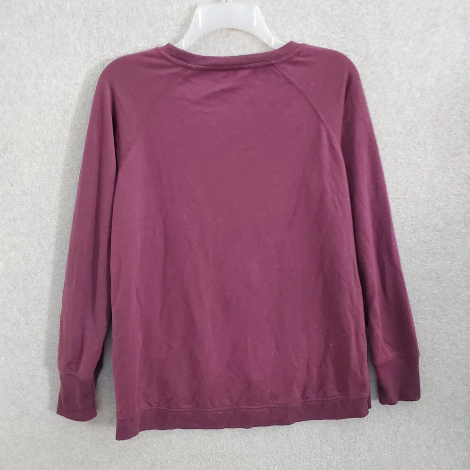 Pullover Danskin Mujer Ropa Activa Top Medio Púrpura Manga Larga Dobladillo Asimétrico Foto 4 de 4