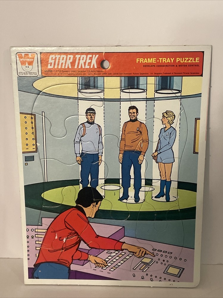 Star Trek Puzzle Whitman Frame Tray Puzzle Kirk Spock 1979 Vintage