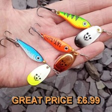 Pike Salmon Trout Perch Fishing Spinners Long Cast Weighted Body 20 Grams x 3