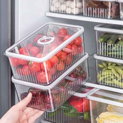 Transparente Frischhaltedosen Gemüse Obst Körbe Küchenbedarf