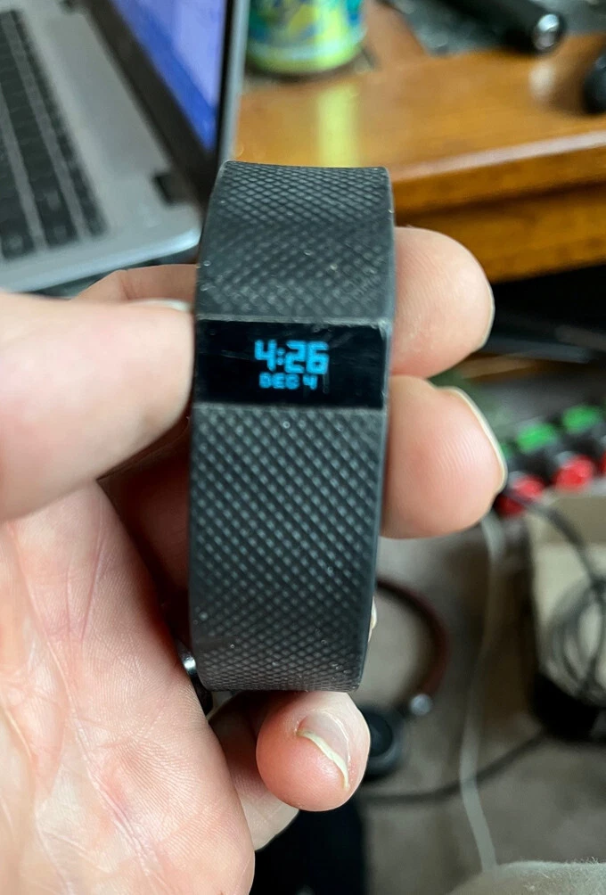 Fitbit Charge HR Wireless HEART RATE Activity Wristband Black eBay