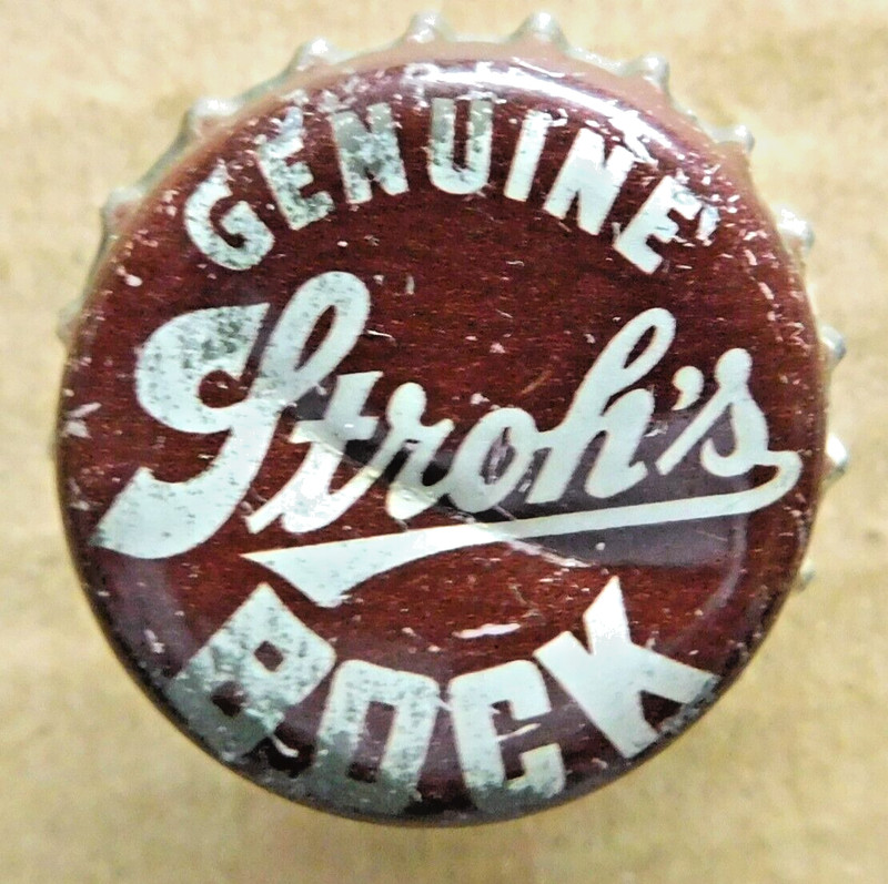 STROH'S BOCK cork beer bottle cap 1955-57 Detroit MI