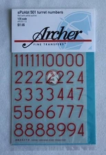Archer 1/35 sPzAbt.501 Tiger I Turret Numbers Africa 1943 (Red/White) AR35112
