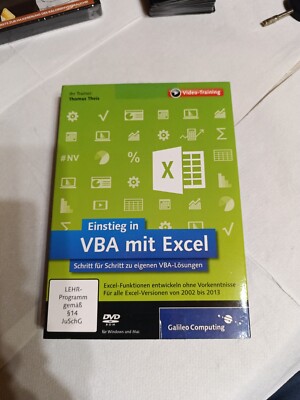 Einstieg In VBA Mit Excel DVD Thomas Theis Gebraucht 