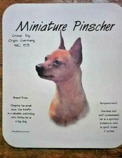 MINIATURE PINSCHER MIN PIN - Computer Mouse Pad - NEW 2a
