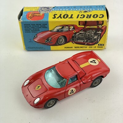 Politoys 525 Ferrari 250 Le Mans – Miniature Voiture De Collection Boîte D'Origine