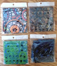 NEW  Lot of 4 Women's Multifunctional Headwear Scarf/Wrap/See Options 19x19 Tube