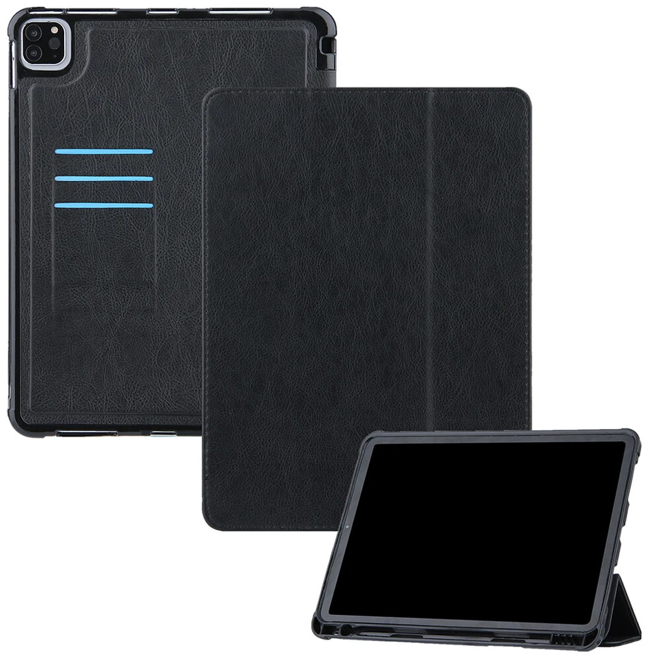 Funda Magnética Inteligente de Cuero con Soporte para iPad 5 6 7 8 9ª Generación Air 11"M2 2024 Foto 3 de 4