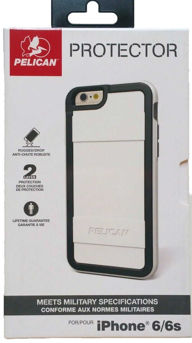 Pelican Protector Case iPhone 6 & 6s White Black New Pelican Protector Case iPhone 6 & 6s White Black New