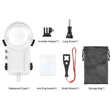 50M Waterproof Shell Diving Case Cover  1/4 Base For Insta360 X4 Action Camera