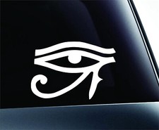 Eye Horus Egyptian Pagan Symbol - White Vinyl Graphic Car Truck Windows Decal