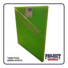 PERSPEX 15mm THICK GREEN 6t81 ACRYLIC PLASTIC CUT TO SIZE ......LIMITED STOCK...