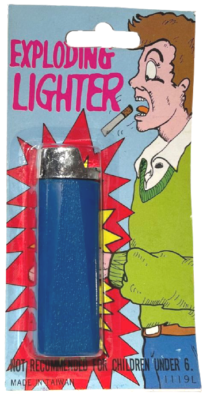 exploding cigarette lighter Sparking Stock Photo - Download Image Now - Black Color, Lighter, Fireball engulfs man's face when