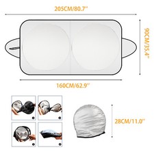 Foldable Sun Shade Truck Van Car Windshield Visor Uv Block Cover Protector Large