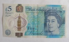 Polymer £5 Note Low Serial Number AA 09 485061