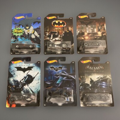 Hot Wheels 2014 Batman Batmobiles Complete Set Of 6 NIP