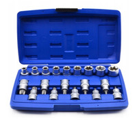 Torx Innen Aussen Bits NüSse BitnüSse 19-Tlg T-Profil Bit-Einsatz E10-E24 T20-70