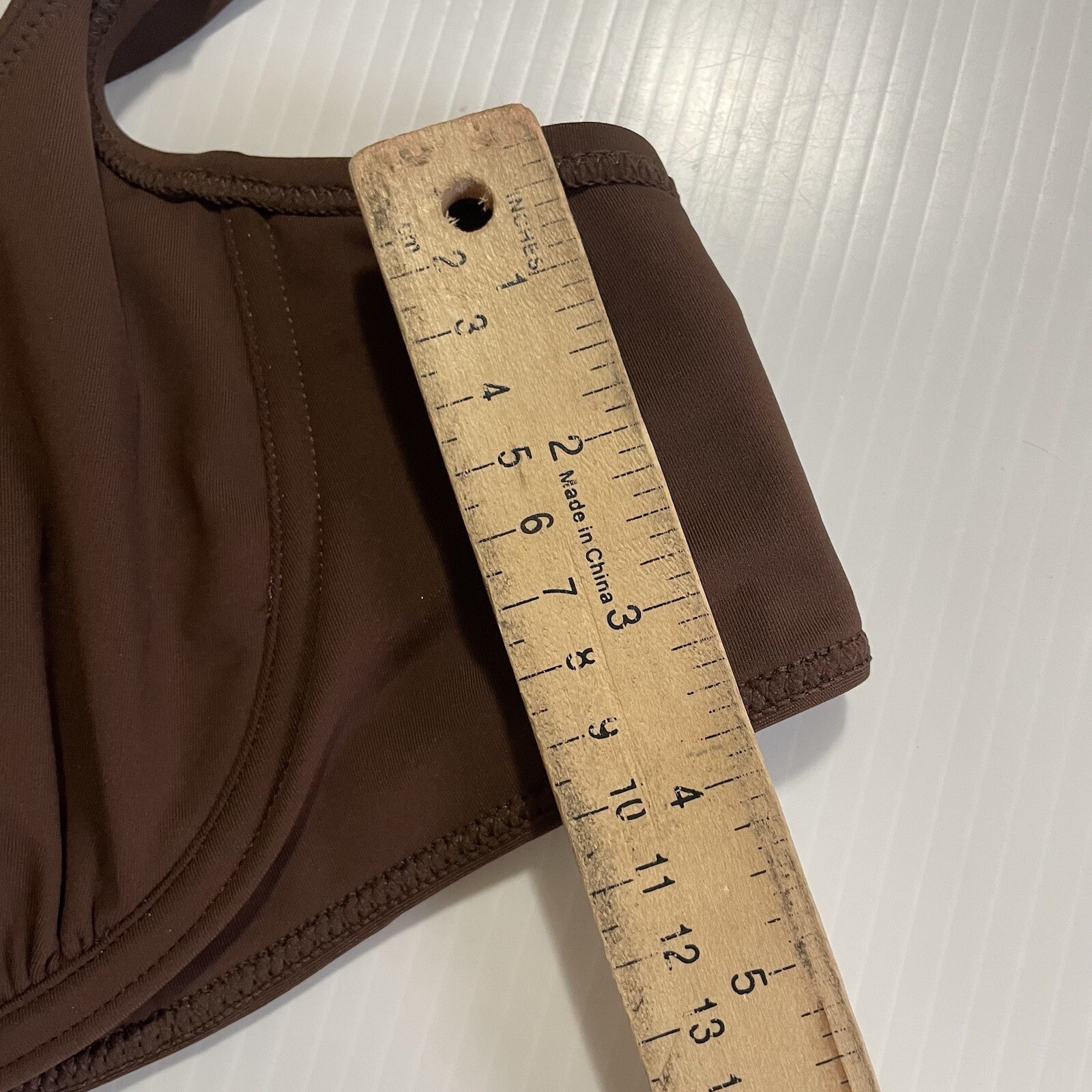 NEW SKIMS Sculpting Swim Ruched Lined Bikini Top Cocoa 4X  (BT-SCP-2759)