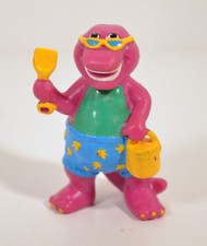 1993 Sun Beach Barney Shovel Pail Swimsuit 2.5" PVC Action Figure Dinosaur Lyons