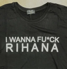 Skater Tee For RIHANNA FANS HipHop T-shirt Cotton Sexy HOT LOGO M/L Fenty Beauty