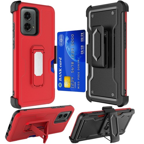 Coque téléphone pour Moto G Stylus 5G 2024 étui carte avec support clip ceinture housse - Photo 11 sur 11