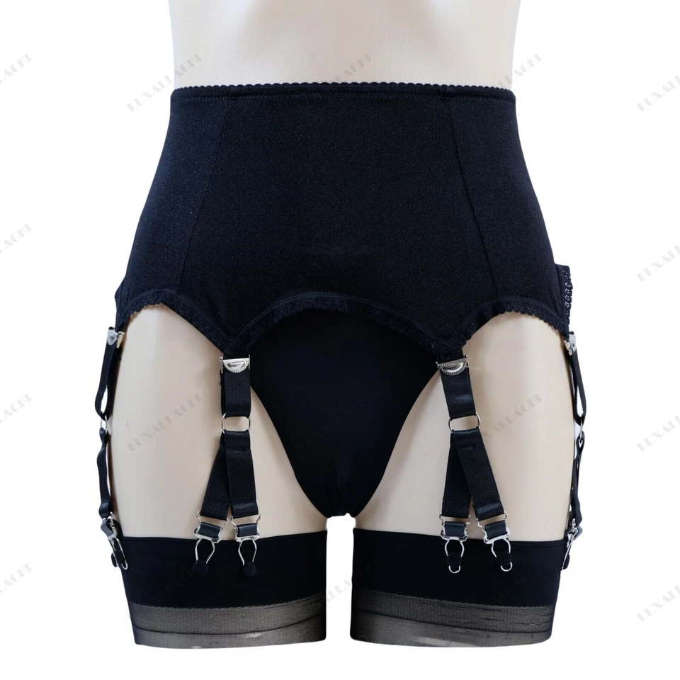 Allacki Classic Suspender Garter Belt 6 Y-Straps with 12 Metal Claws Nightwear - Image 2 of 4
