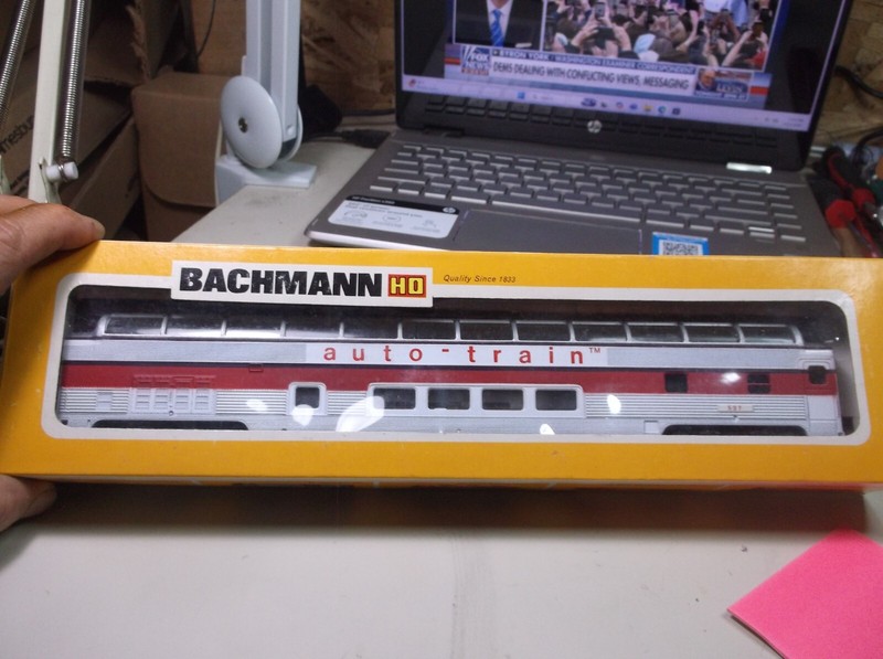 HO Double Deck Coach Auto Train Passenger Car 537 Bachmann Oringinal Box