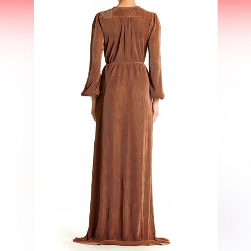 Maxi abito plissettato Baltic Born Venus bronzo XS nuovo con etichetta - Foto 3 di 8